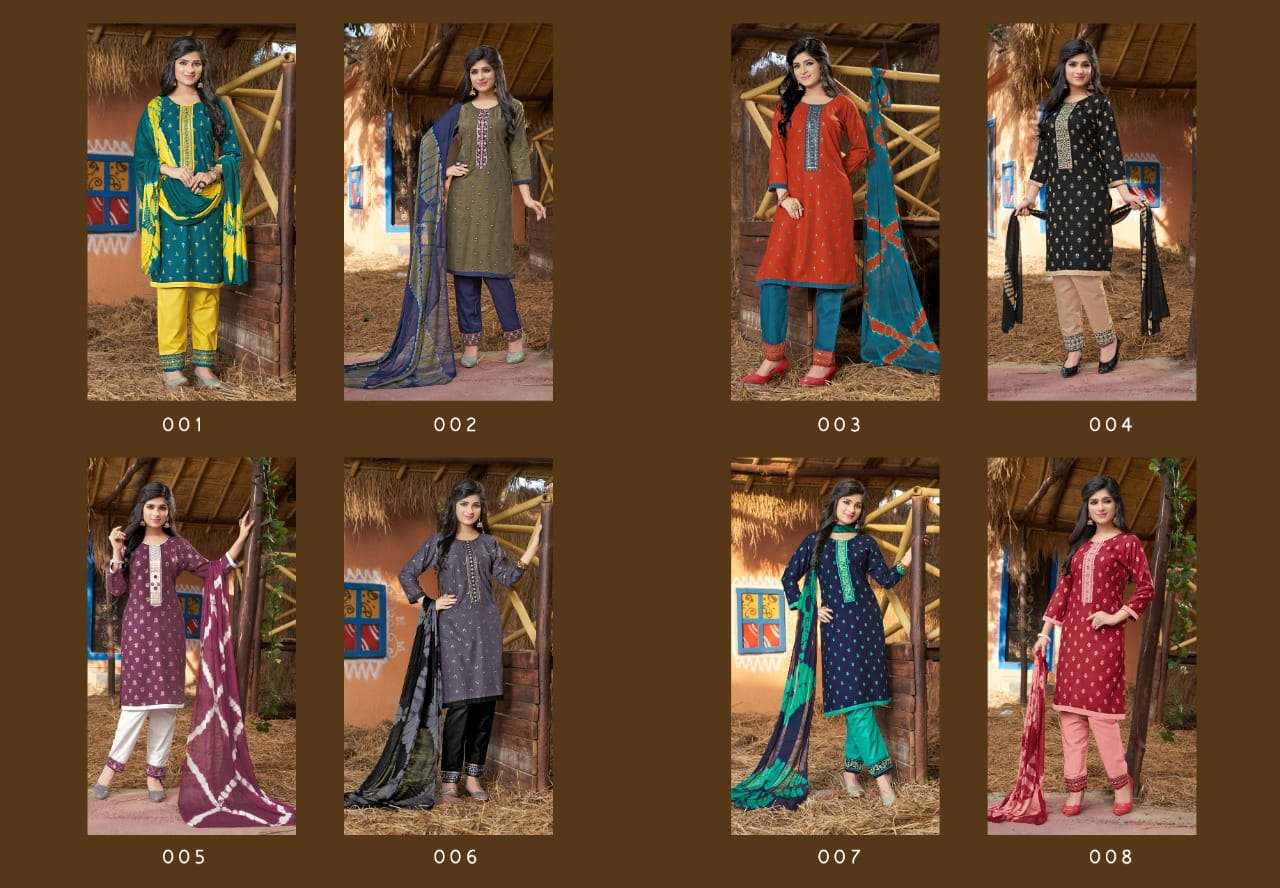 Manjeera RUBAROO Kurti Pant With Dupatta On Wholesale