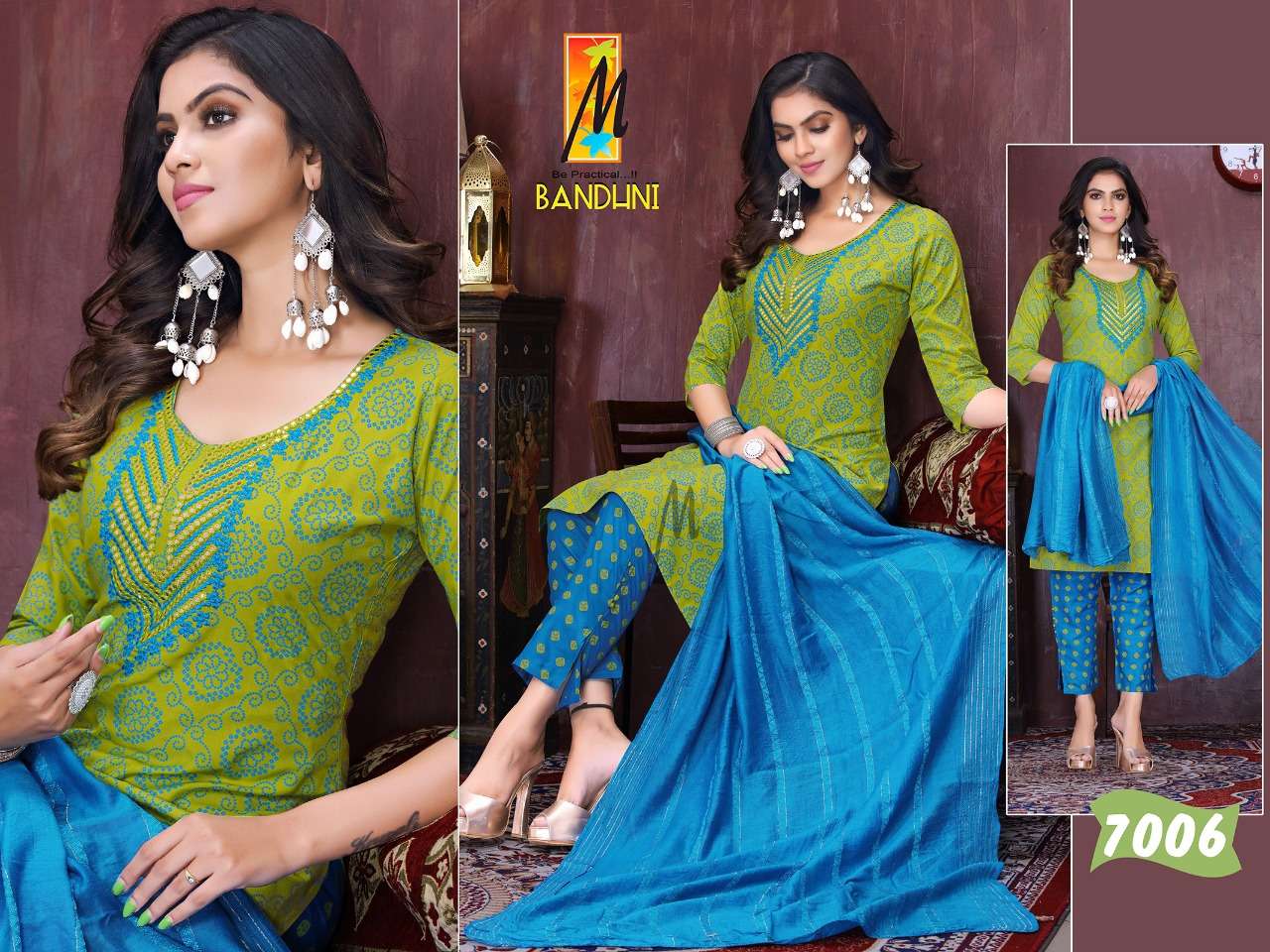 Master Bandhni Kurti Pant Dupatta On New Concept With Wholesale Price