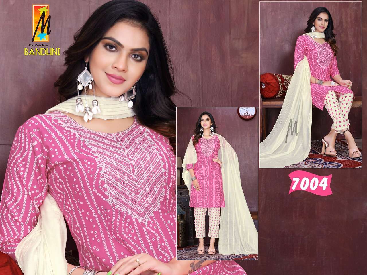 Master Bandhni Kurti Pant Dupatta On New Concept With Wholesale Price