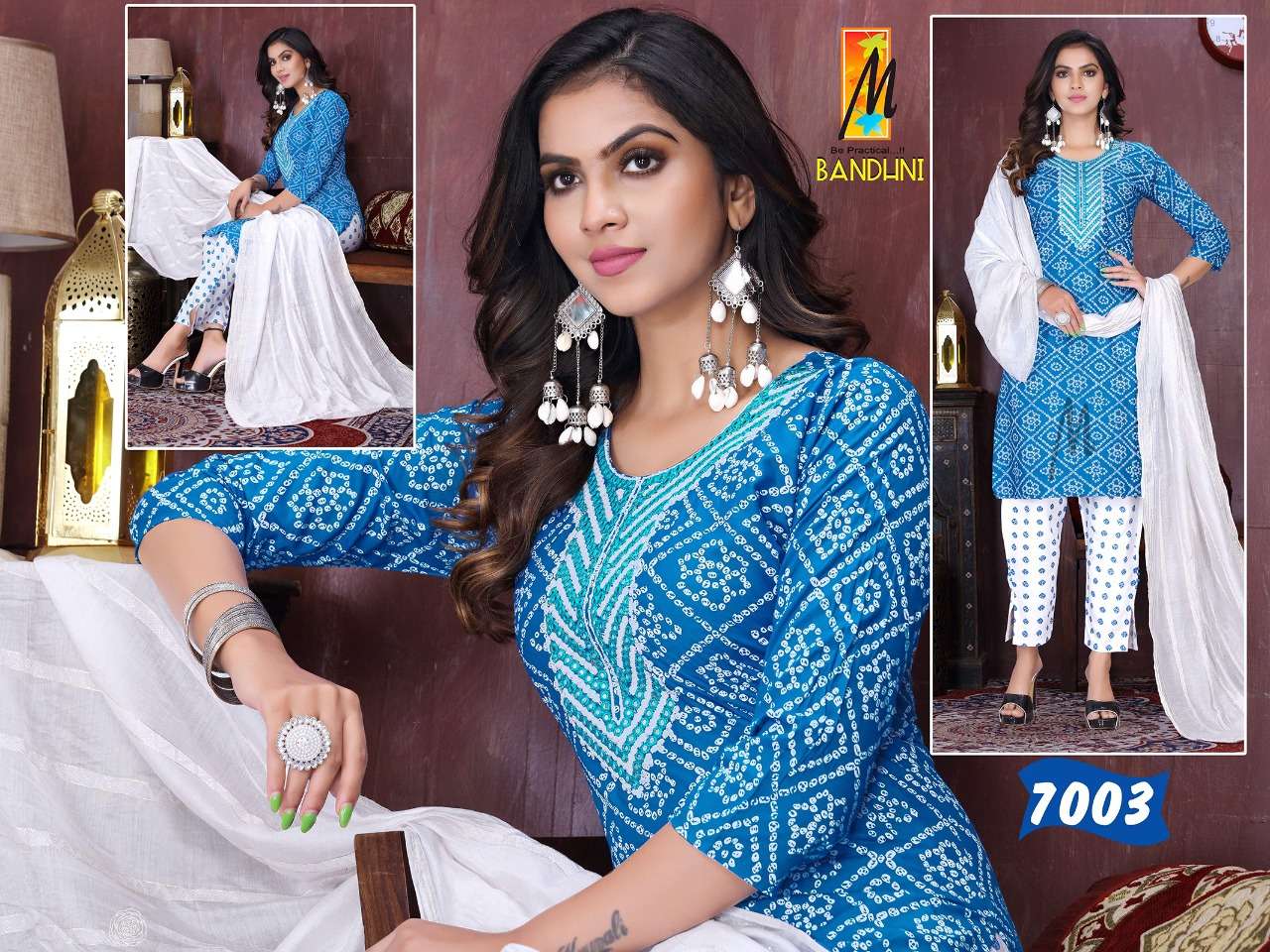 Master Bandhni Kurti Pant Dupatta On New Concept With Wholesale Price