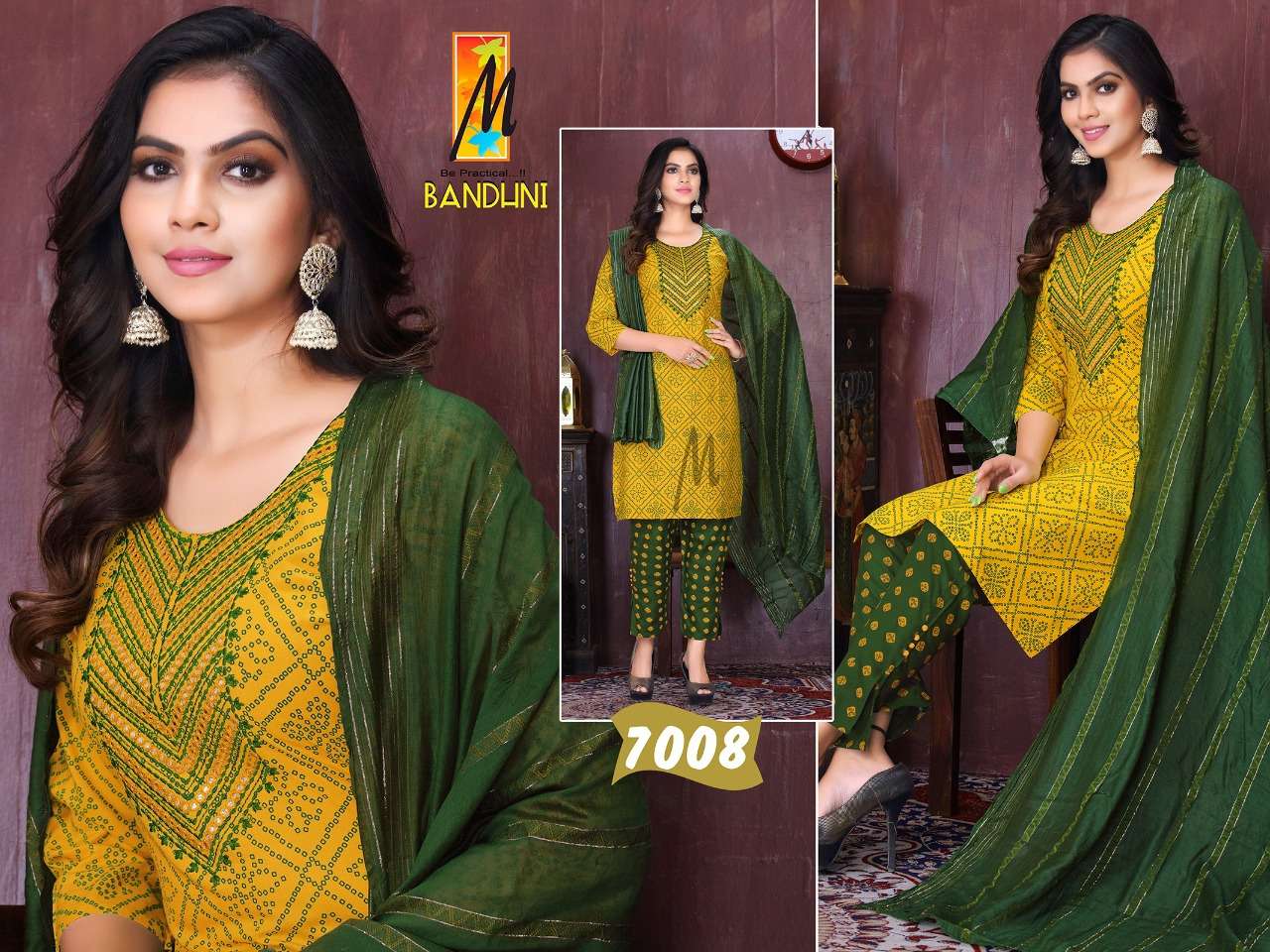 Master Bandhni Kurti Pant Dupatta On New Concept With Wholesale Price