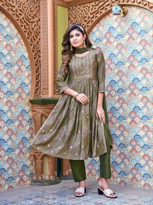 Ossm Mannat Vol 2 Fancy Kurti With Bottom Dupatta On Wholesale