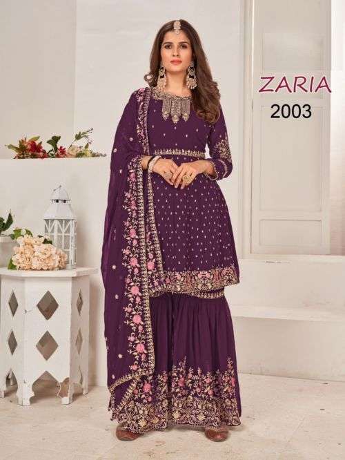 R Zaria 2001 to 2006 Ocassion Wear Designer Embroidery Suit Collection On Wholesale