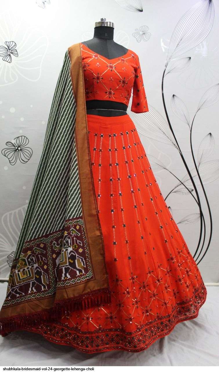 Shubhkala Bridesmaid Vol 24 Georgette Lehenga Choli On Wholesale