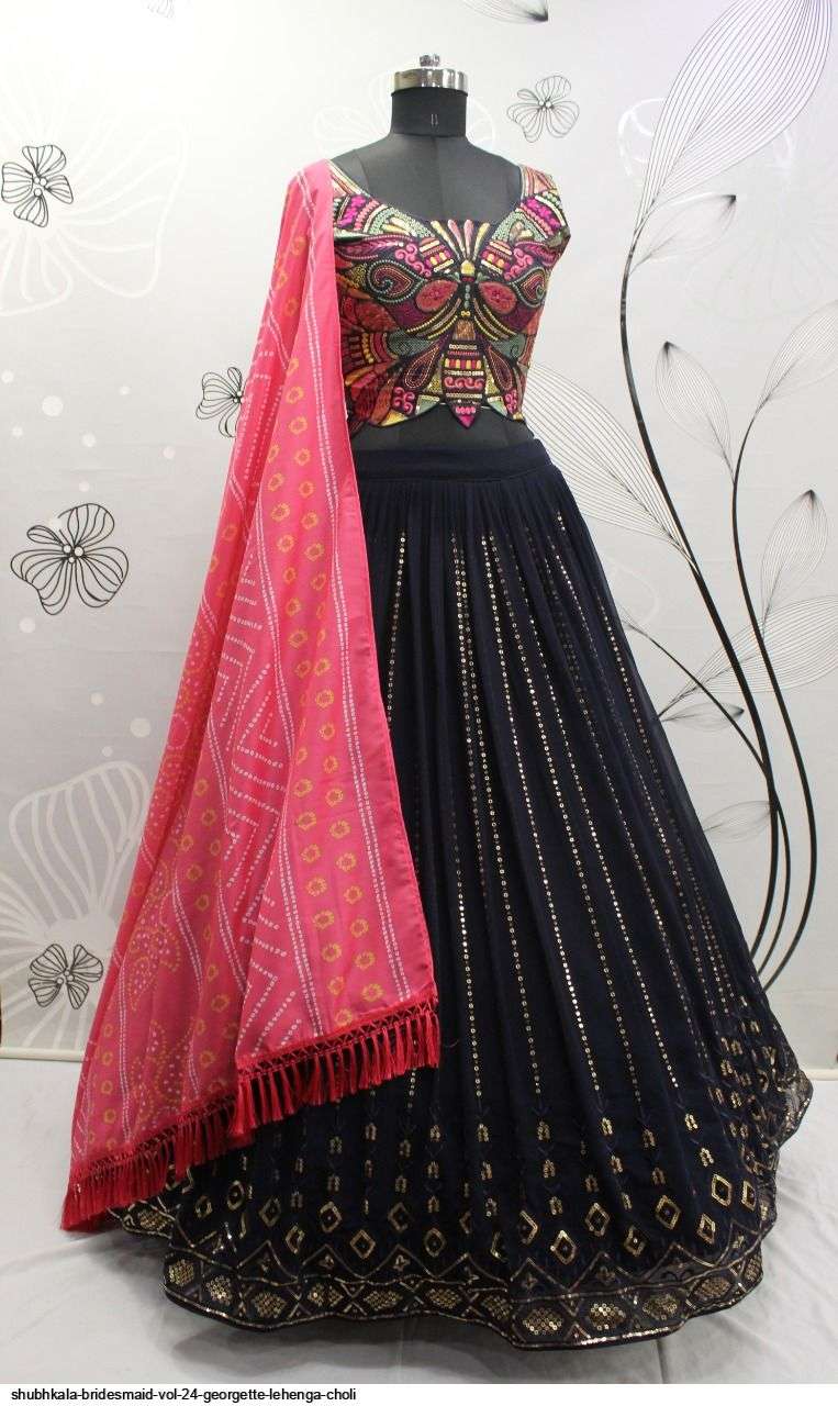 Shubhkala Bridesmaid Vol 24 Georgette Lehenga Choli On Wholesale