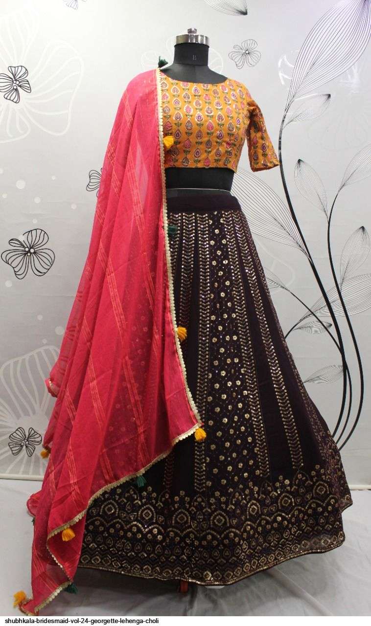Shubhkala Bridesmaid Vol 24 Georgette Lehenga Choli On Wholesale