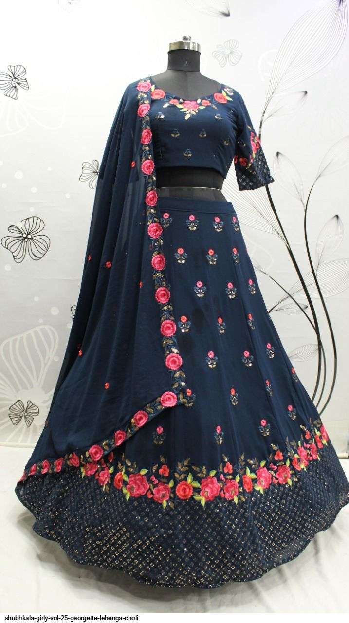 Shubhkala Girly Vol 25 Georgette Lehenga Choli On Wholesale
