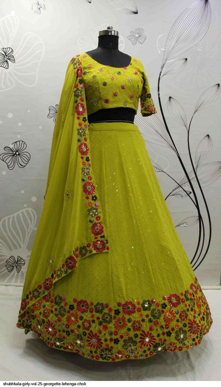 Shubhkala Girly Vol 25 Georgette Lehenga Choli On Wholesale