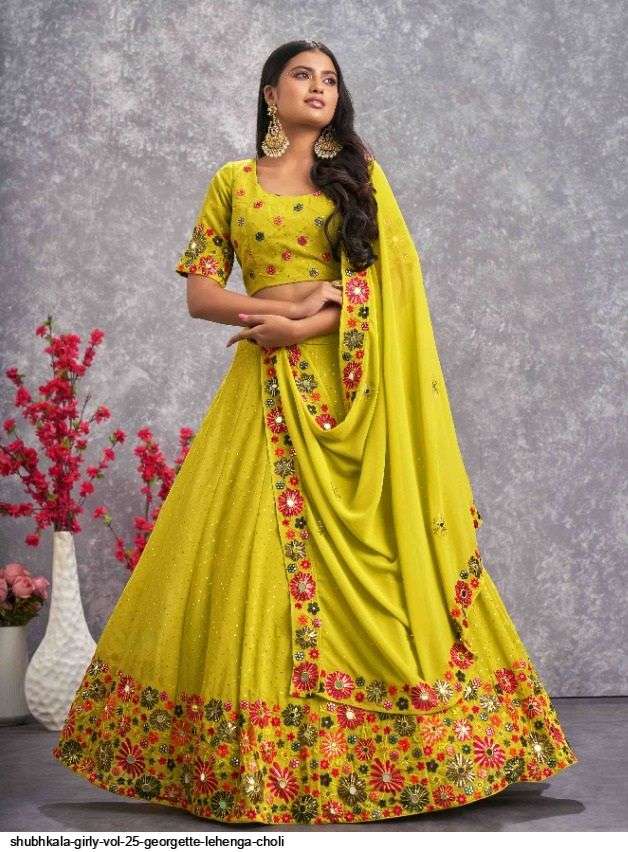 Shubhkala Girly Vol 25 Georgette Lehenga Choli On Wholesale