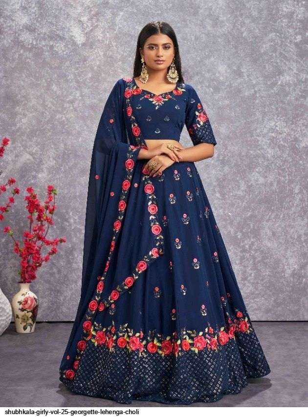 Shubhkala Girly Vol 25 Georgette Lehenga Choli On Wholesale