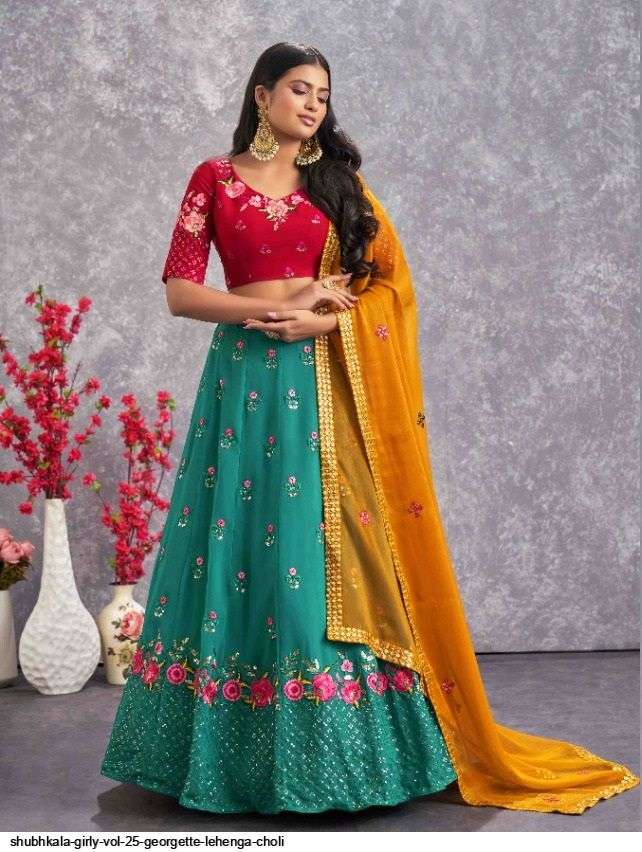 Shubhkala Girly Vol 25 Georgette Lehenga Choli On Wholesale