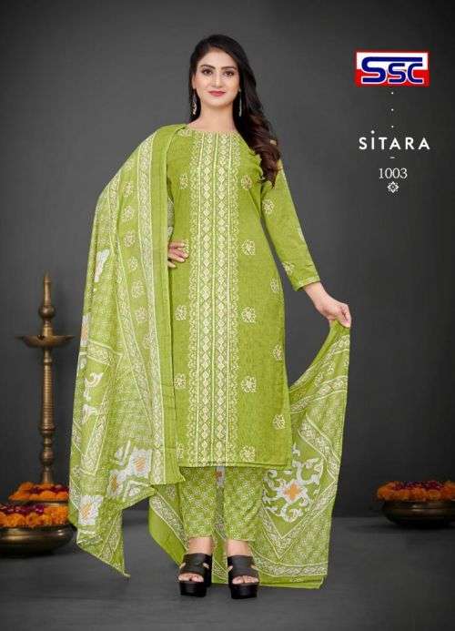 Ssc Sitara Regular Wear Dress Material Collection On Wholesale