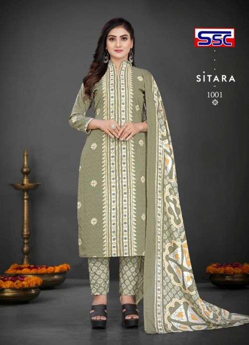 Ssc Sitara Regular Wear Dress Material Collection On Wholesale