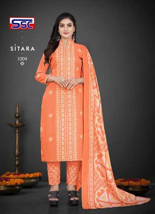 Ssc Sitara Regular Wear Dress Material Collection On Wholesale
