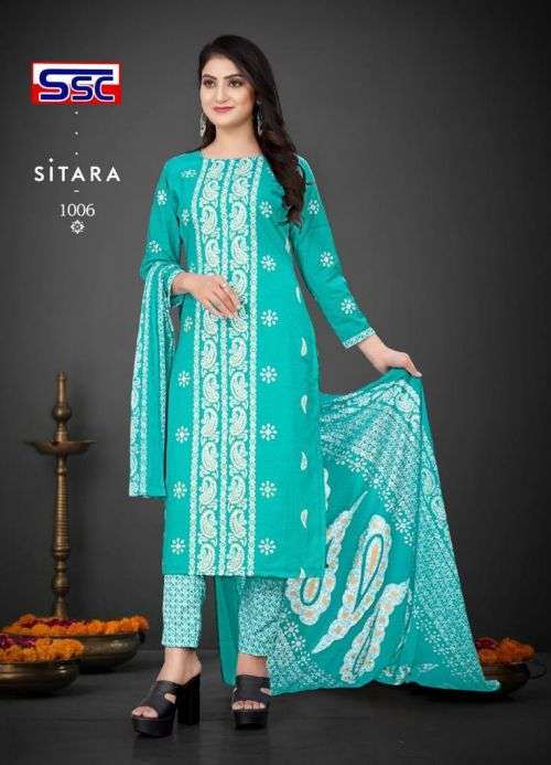 Ssc Sitara Regular Wear Dress Material Collection On Wholesale