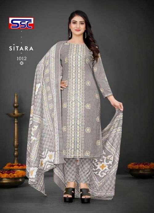Ssc Sitara Regular Wear Dress Material Collection On Wholesale