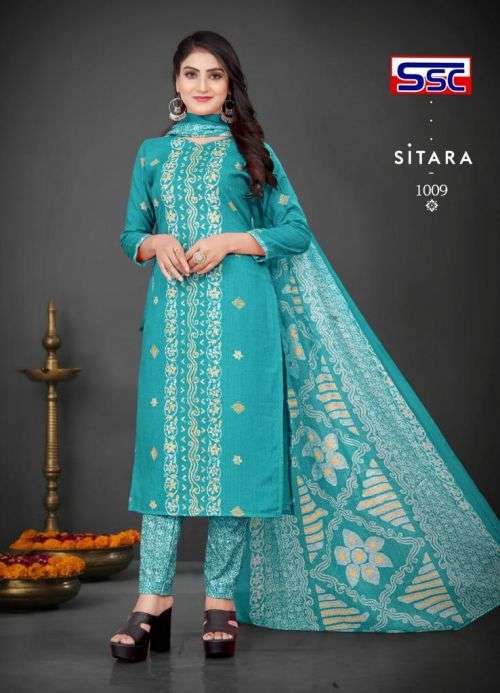 Ssc Sitara Regular Wear Dress Material Collection On Wholesale