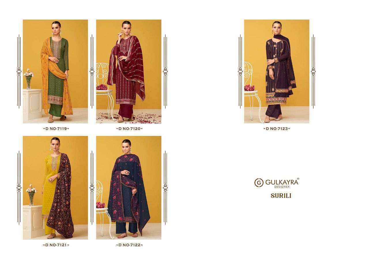 Surili Gulkayra Designer Georgette With Embroidery Work On Wholesale
