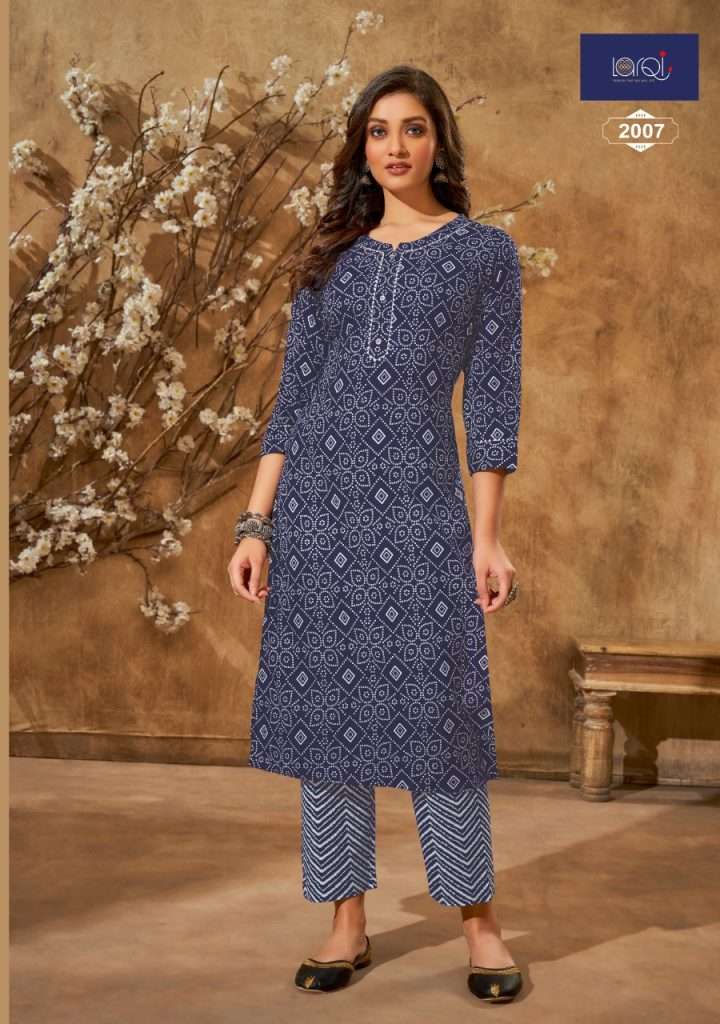 Suryajyoti Larqi Bandhani Leheriya Vol-2 – Kurti With Pant On Wholesale
