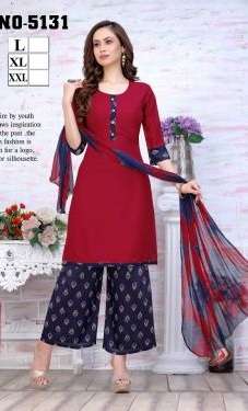 Trendy Misty V 5 Fancy Kurti With Bottom Dupatta On Wholesale