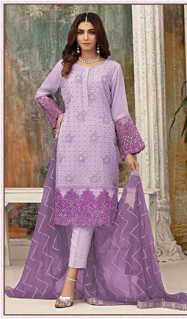 Zarqash Pakistani Suits Georgette Embroidery With Hand Work On Wholesale