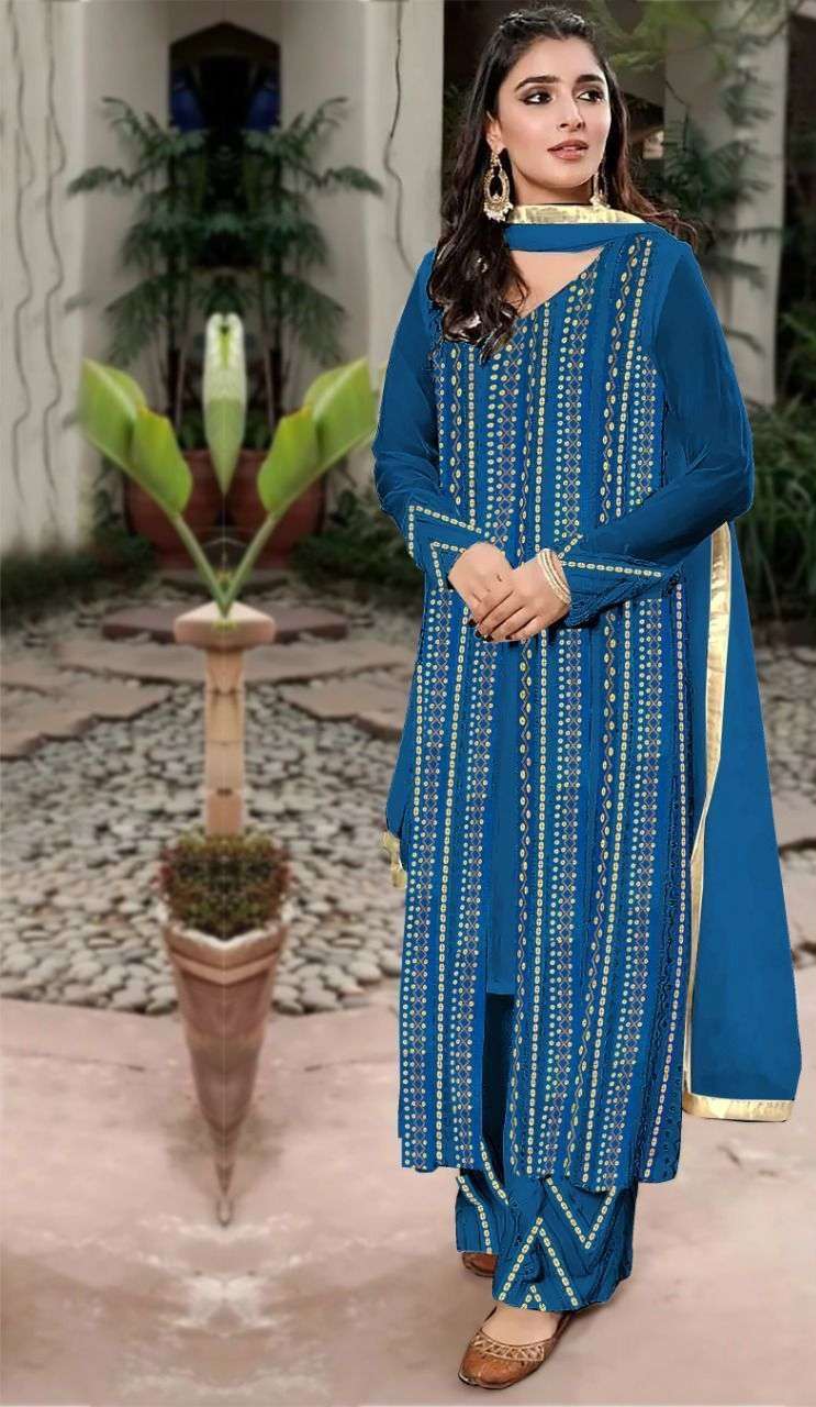 Zarqash Sana Safinaz Vol 4 Z-2118 Designer Faux Georgette Suit On Wholesale