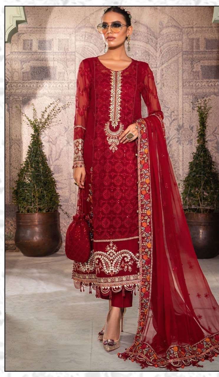 Zarqash Z-3005 to Z-3007 Hit Design Faux Georgette Embroidery Pakistani Suits On Wholesale