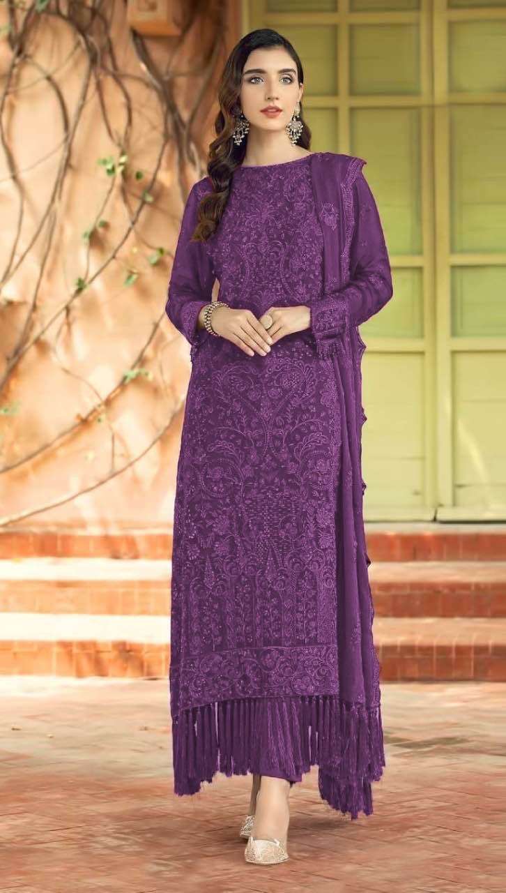 Zarqash Z - 3009 Georgette Embroidery Pakistani Suits On Wholesale