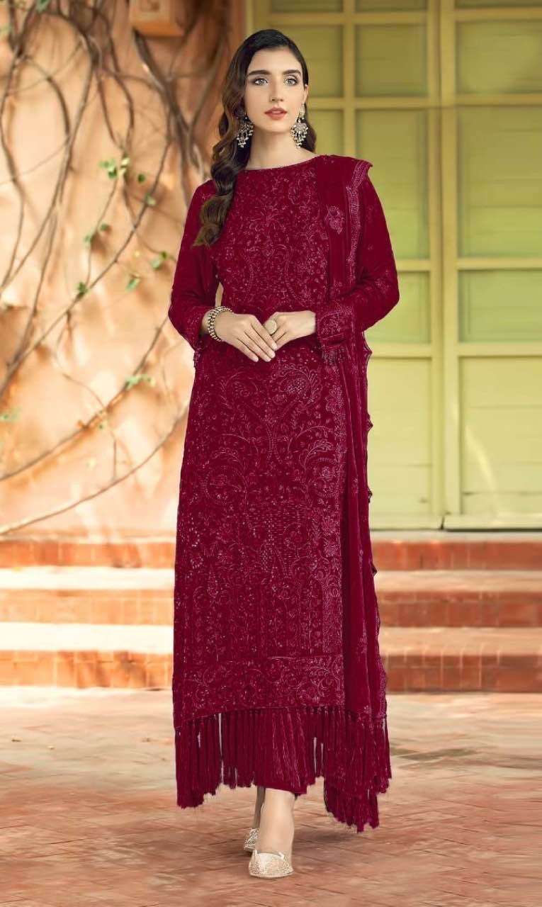 Zarqash Z - 3009 Georgette Embroidery Pakistani Suits On Wholesale