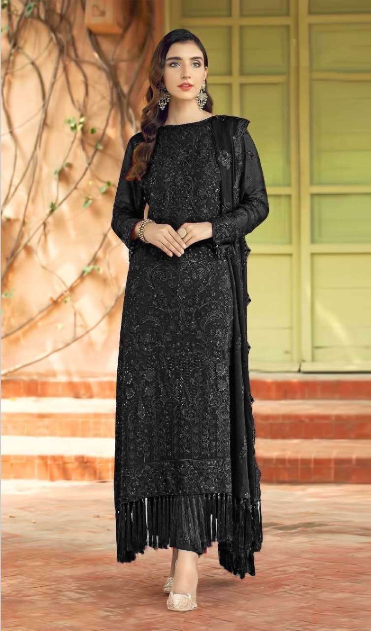 Zarqash Z - 3009 Georgette Embroidery Pakistani Suits On Wholesale