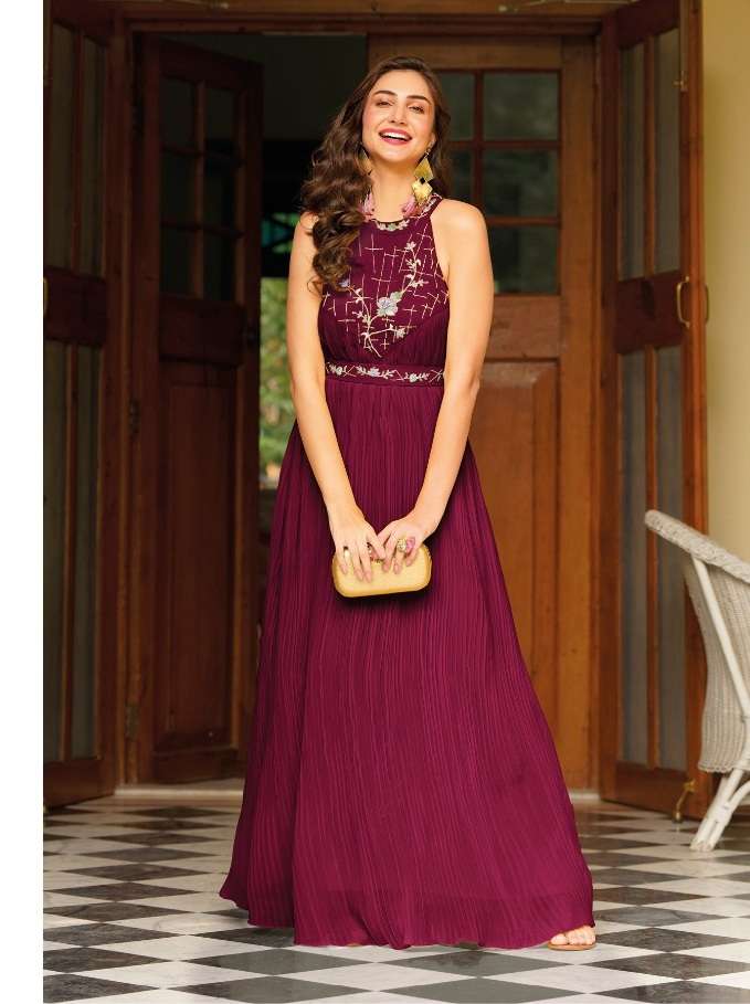Zaveri Cadbury Party Wear Designer Long Kurti Collection On Wholesale