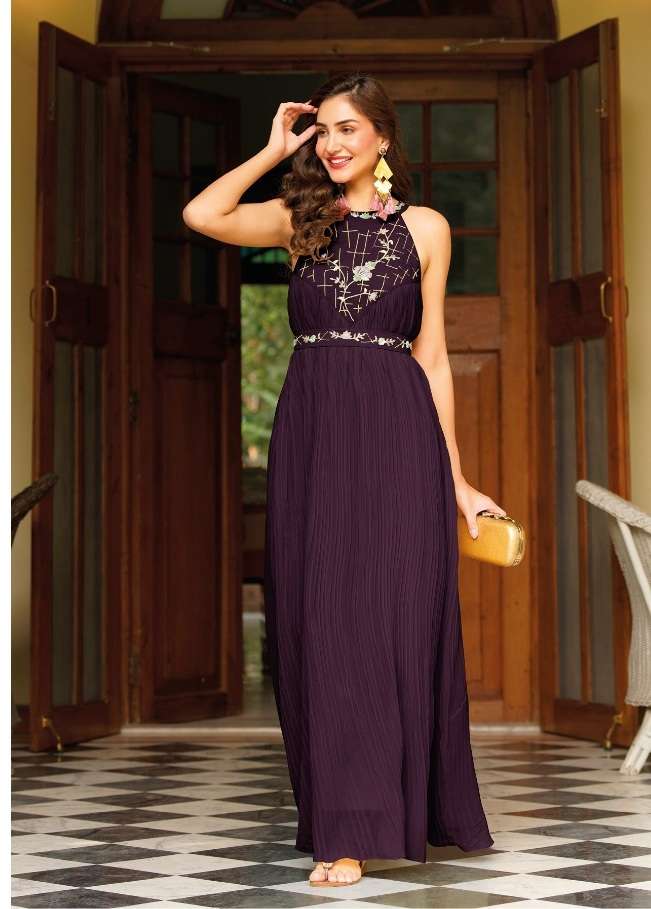 Zaveri Cadbury Party Wear Designer Long Kurti Collection On Wholesale