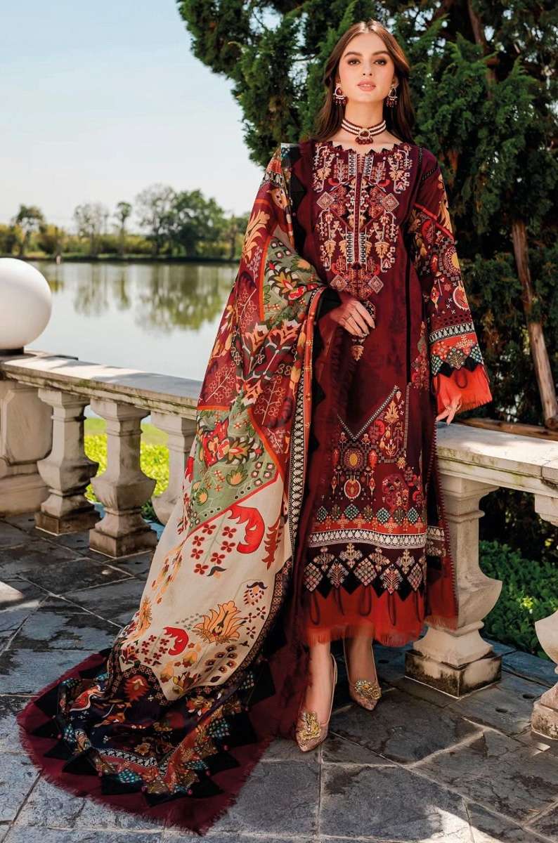  Deepsy Firdous Solitaire 3 Pure Cotton with Patch Embroidery Designer Pakistani Suit On Wholesale