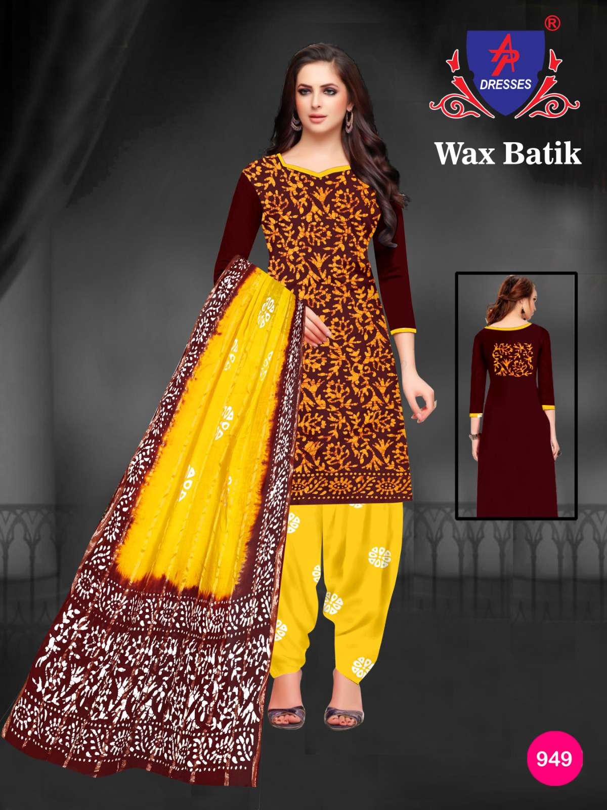Ap Vol 9 Dresses Pure Cotton Wax Batik Print Top Bottom With Dupatta On Wholesale