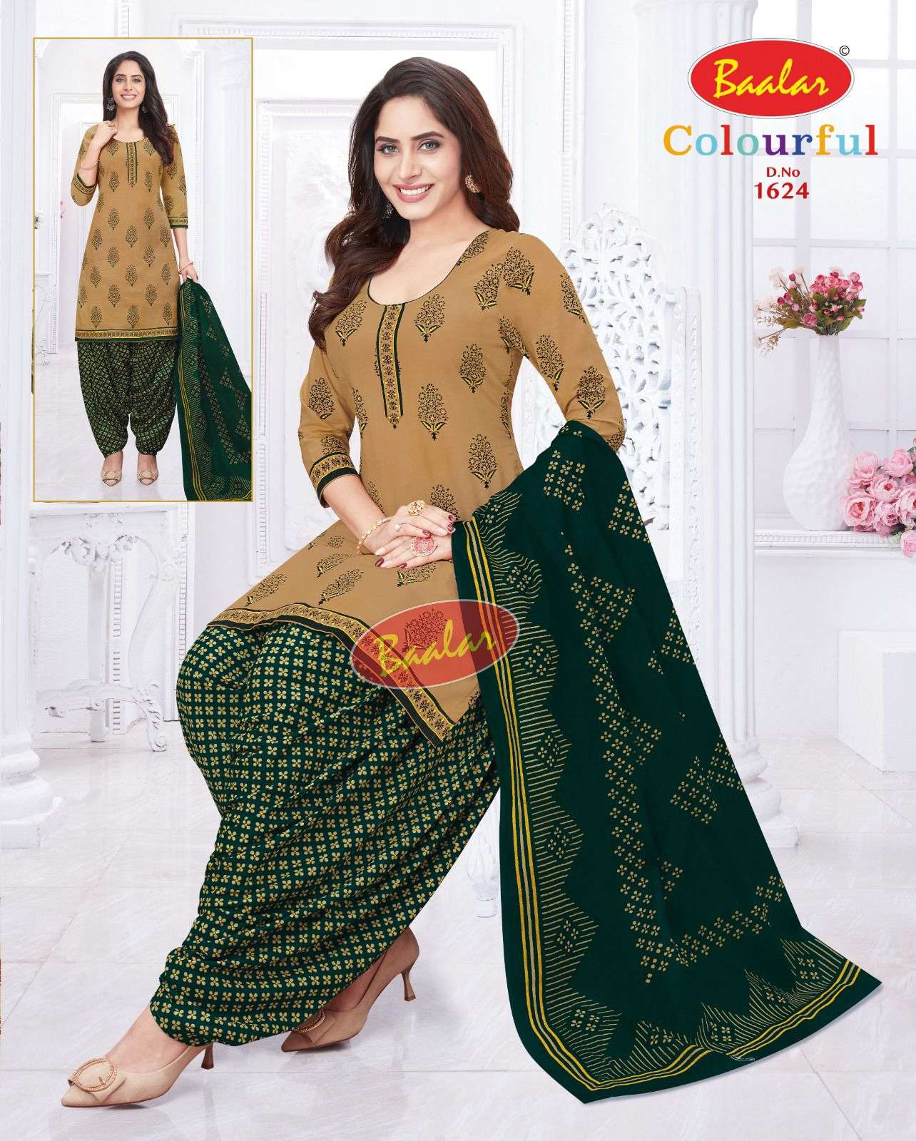 Baalar Colourful Vol 16 Pure Cotton Top Bottom With Dupatta On Wholesale
