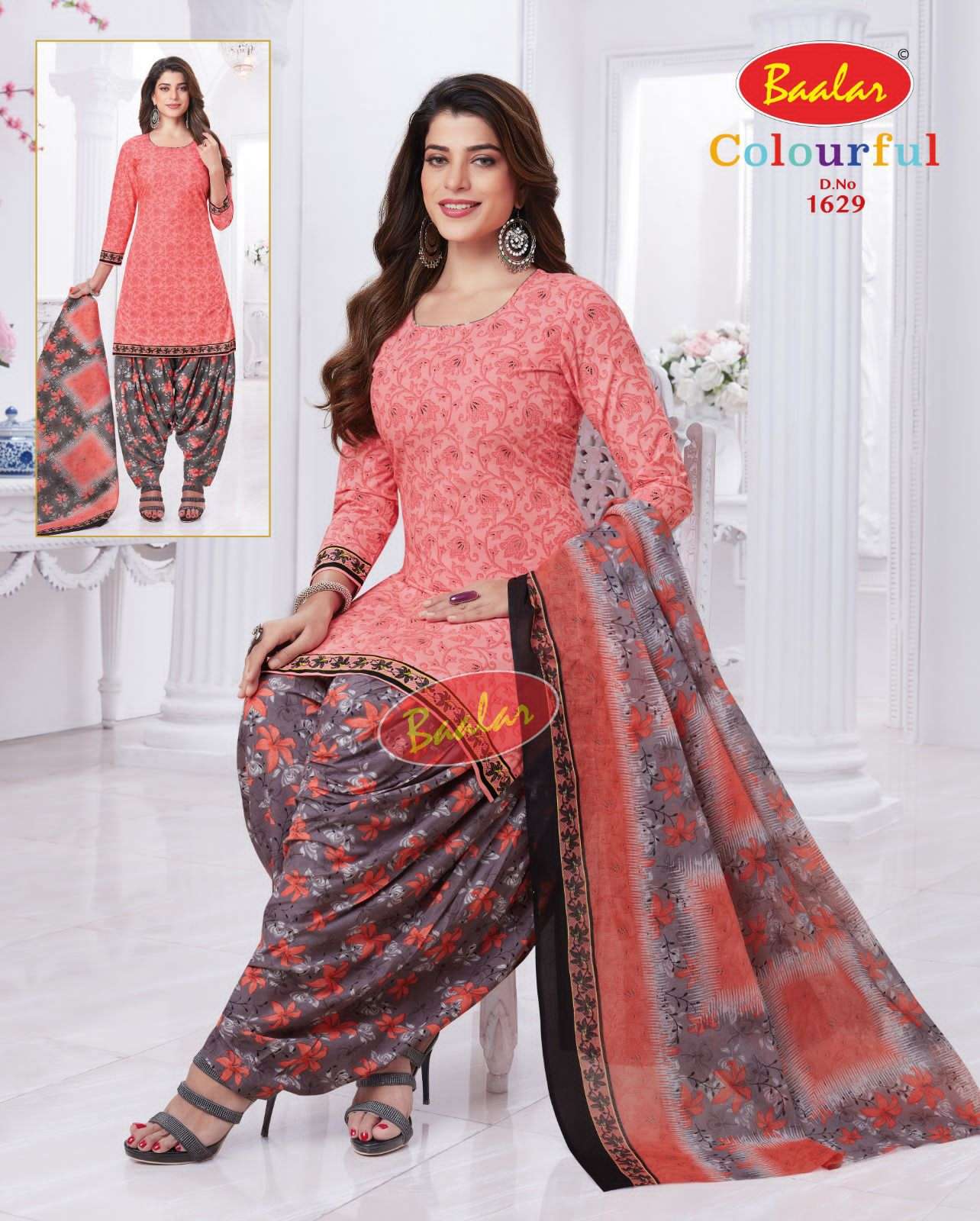 Baalar Colourful Vol 16 Pure Cotton Top Bottom With Dupatta On Wholesale