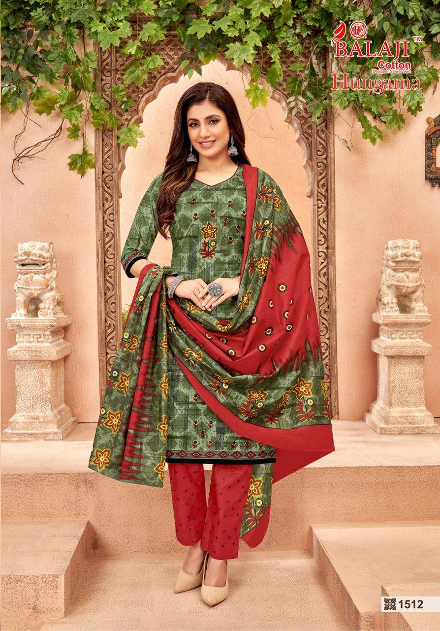 Balaji Hungama Vol-15 Pure Cotton Printed Unstitched Dress Materials On Wholesale
