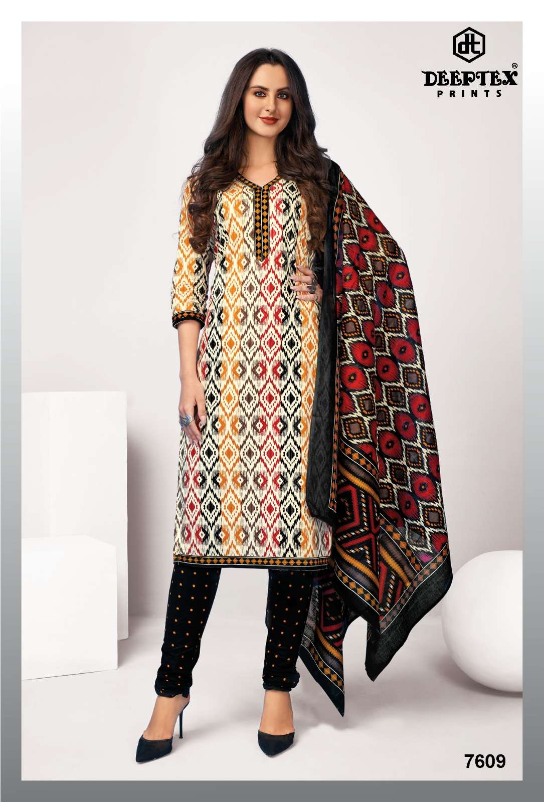 Deeptex Miss India Vol 76 Fancy Cotton Dress Material On Wholesale