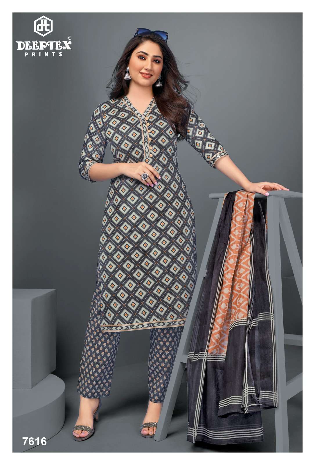 Deeptex Miss India Vol 76 Fancy Cotton Dress Material On Wholesale