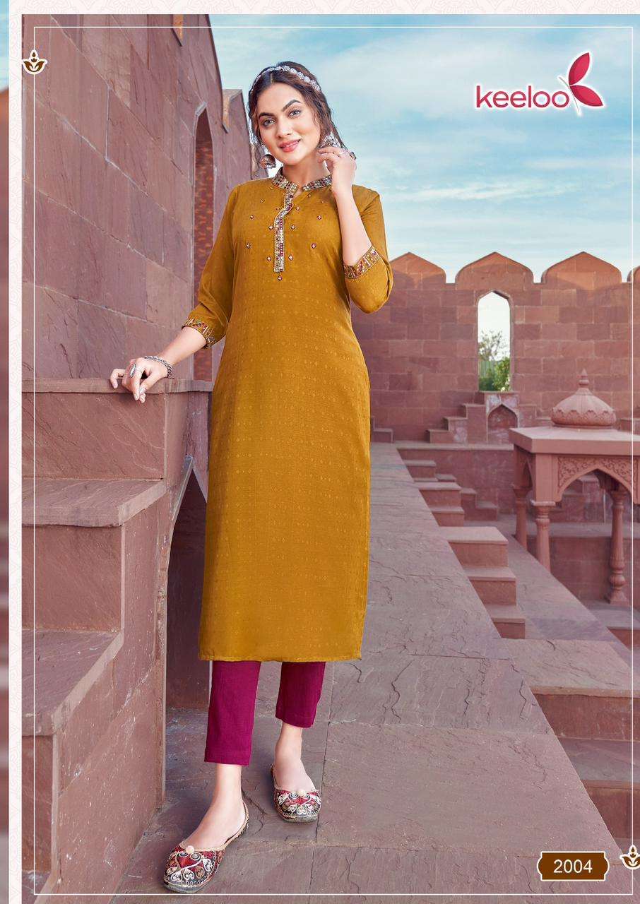 Keeloo Rosie Vol 2 Viscose Dobby Fancy Designer Kurti On Wholesale