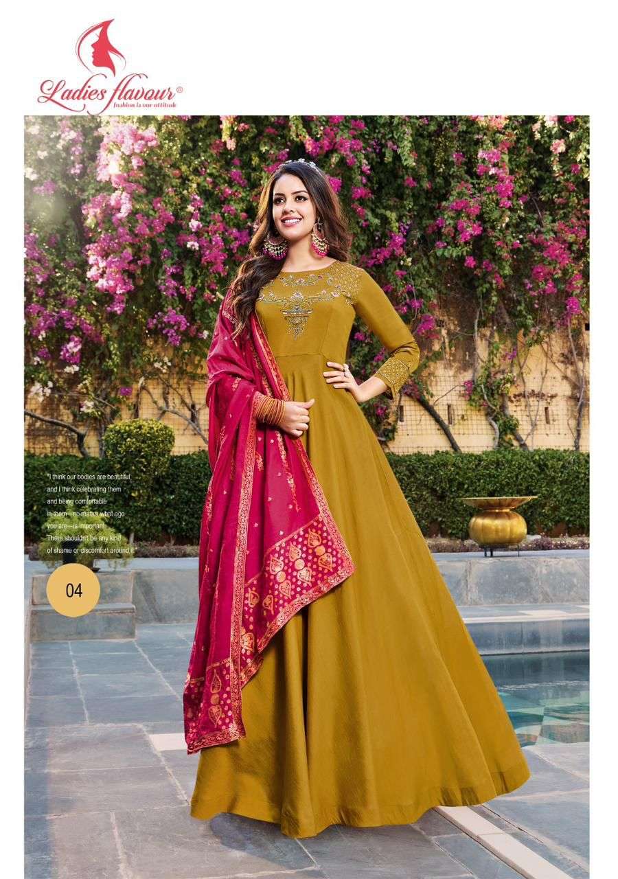 Ladies Flavour Launch Premium Wedding Collection Gown Dupptta Catlogue On Wholesale
