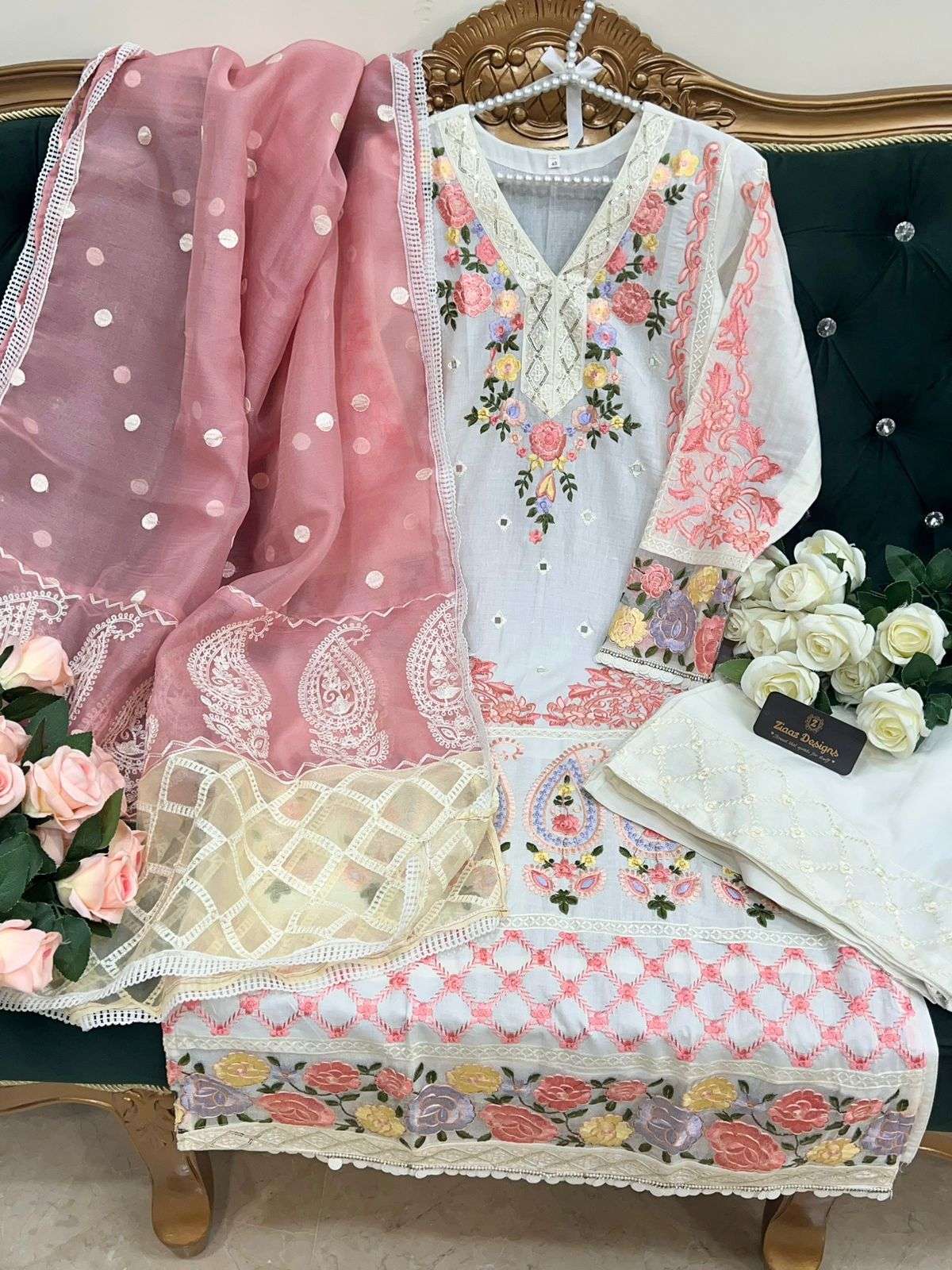 Noorjahan Vol 7 & 8 Cotton Embroidered Mirror Work And Hand Work On Wholesale 