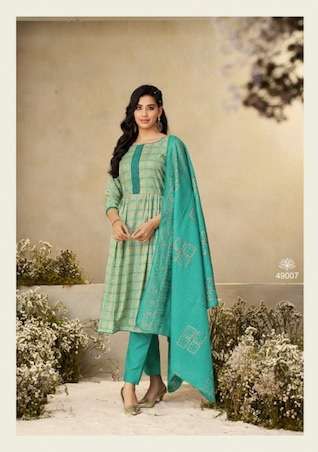 Radhika Azara Blossom Vol 12 Blossom Cotton Printed & Embroidery Work On Wholesale