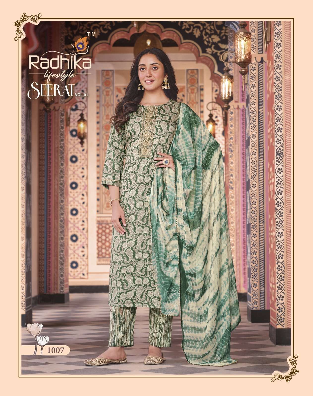 Radhika Lifestyle Seerat Vol 1 Rayon Foil Print With Embroidery Work On Wholesale