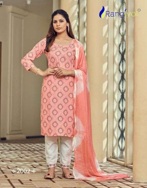 Rangjyot Saheli 2001 Stylish Wear Top Bottom With Dupatta Ready Made On Wholesale