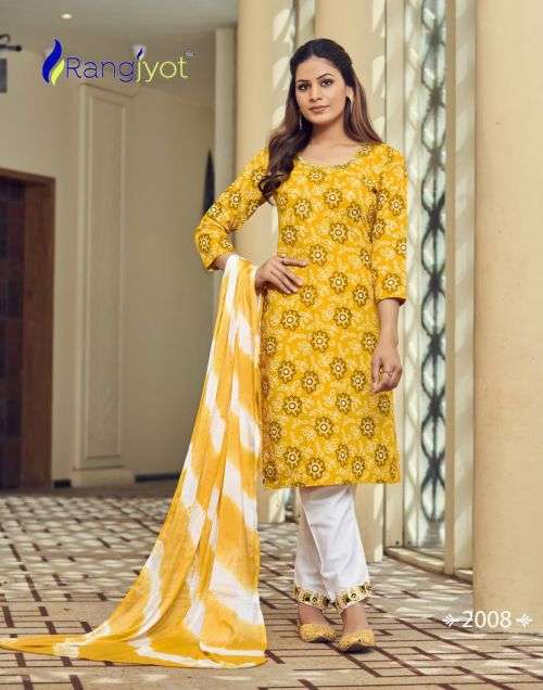 Rangjyot Saheli 2001 Stylish Wear Top Bottom With Dupatta Ready Made On Wholesale