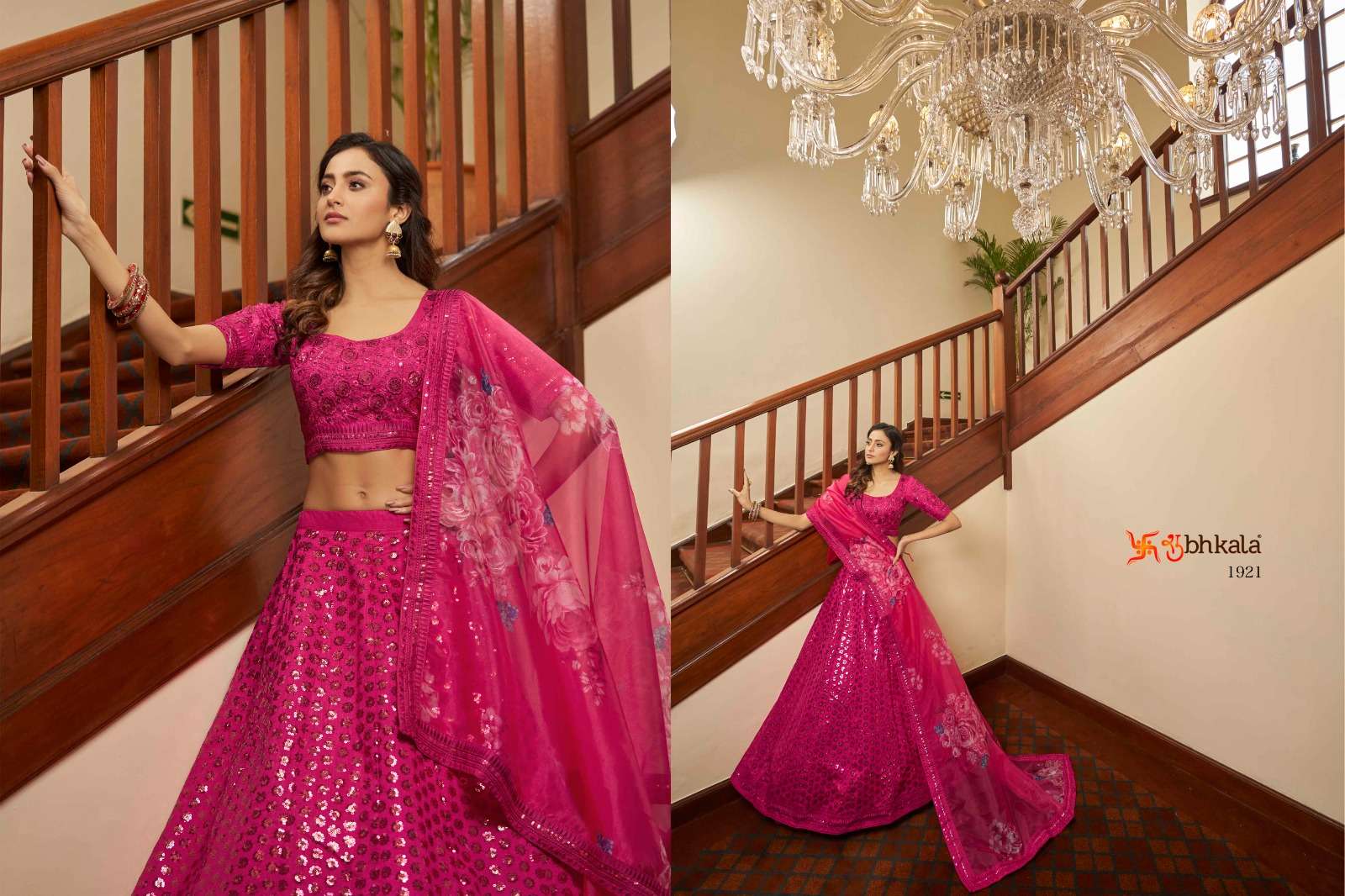 Shubhkala 1921 Bridal Gota Patti Embroidered Semi Stitched Lehenga Choli On Wholesale