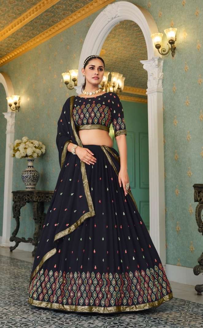 Shubhkala D.No.173 Girlish Vol 4 Semi Stitched Velvet Lehenga Choli Collection On Wholesale