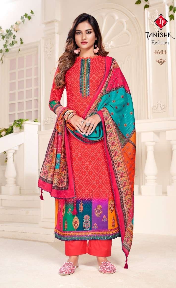 Tanishq Fashion Ek Punjabi Kudi Pure Muslin Digital Print With Crochet Work Dupatta On Wholesale