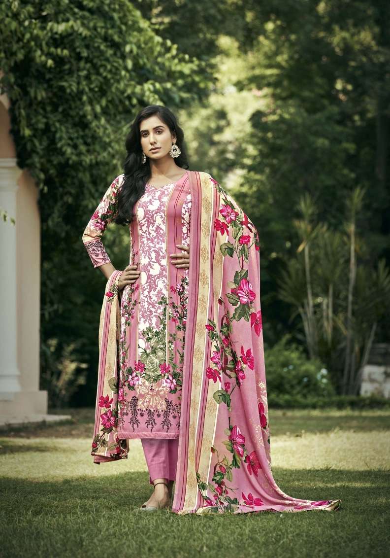 Zulfat Designer Suits Hayaat Pure Cotton Top & Bottom With Pure Nazneem Dupatta On Wholesale